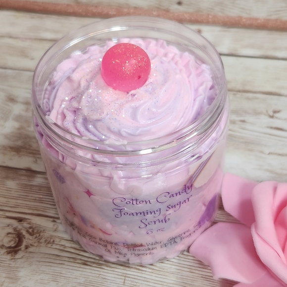 Cotton Candy Whipped Foaming Sugar Scrub. Exfoliating Body Wash & … - Picture 2 of 7